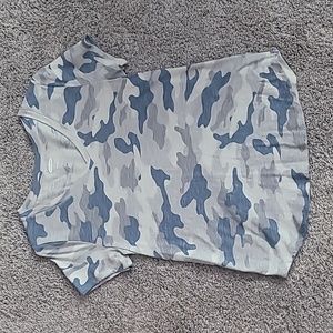 Old Navy Blue Camo V-Neck Tee